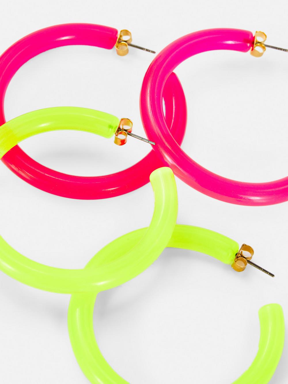 Neon Glitter Hoop Earrings Glitter Rope Earrings Crystal Resin Earrings  Neon Hoops 1052 - Etsy
